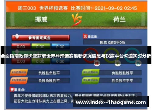 全面指南教你快速获取世界杯预选赛最新战况信息与权威平台渠道实时分析 全面指南教你快速获取世界杯预选赛最新战况信息与权威平台渠道实时分析